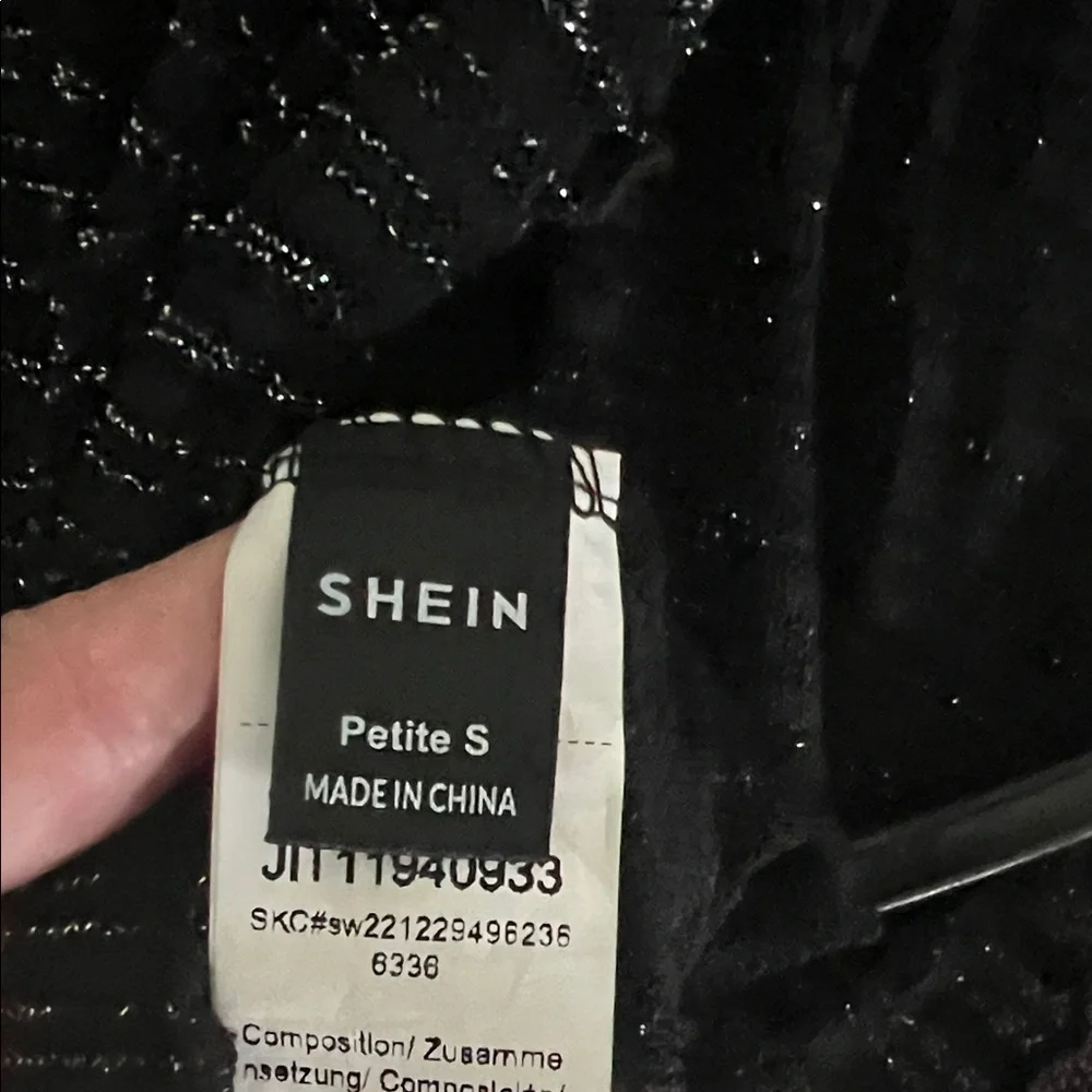 #*096**Sexy Black Glitter See Through Mini Dress - Picture 6 of 17
